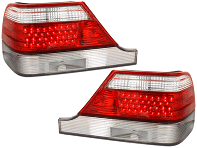 -STOPURI CU LED MERCEDES W140 FUNDAL RED/CRISTAL -COD 1645995