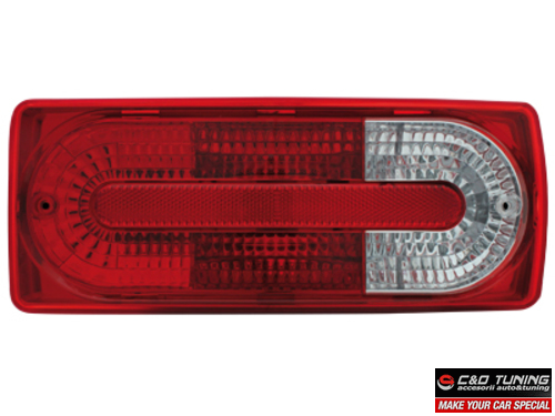 -STOPURI CLARE MERCEDES G W463 FUNDAL RED/CRISTAL -COD RMB26RC